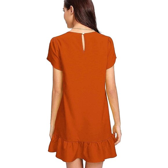 HongyuAmy XL Women's Summer Casual Dresses Mini Dress Ruffle - Picture 3 of 6